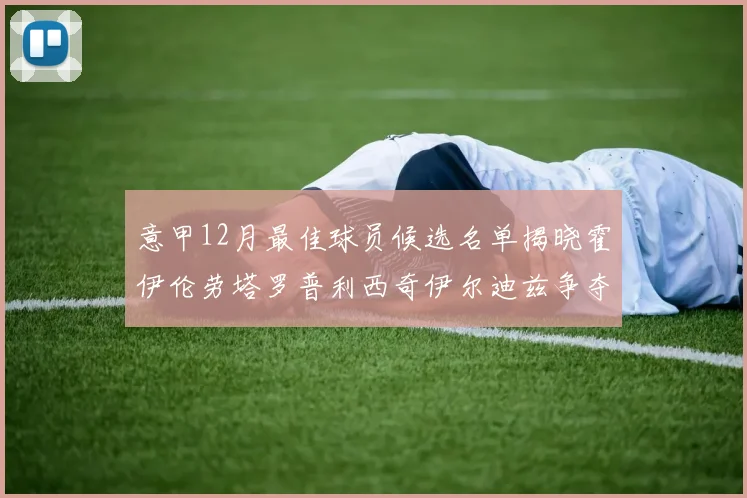 意甲12月最佳球员候选名单揭晓霍伊伦劳塔罗普利西奇伊尔迪兹争夺荣誉